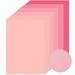 200 Sheets Gradient Cardstock EC36 Paper 8.5 x 11 5 Colors Construction Paper Card Stock Printer Paper Pastel Cardstock Paper for Crafts Cardmaking Scrapbooking Supplies (Pink)