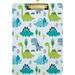 GZHJMY Cute Dinosaurs Acrylic Board Clipboards with Hook up and Low Profile Clip A4 Letter Size Cute Fashion Clip Boards for Students and Adult Standard Size 12 x 9in Whiteboard Clipboards