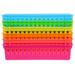 6Pcs Pencil Holder for Desk Colored Stationery Basket Classroom Pencil Chalk Eraser Container