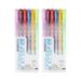 Painting Hand Account Pen Dream Double Line Pen 12 Colors Set Hand Account Note Mark Pen Highlighter