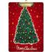 Wellsay Christmas Tree Clipboard 9 x 12.5 Inches | Christmas Decorative Clipboard for School Office Nurse Art Business | Clipboard with Low Profile Gold Clip