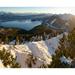 View towards lake Walchensee and the Karwendel mountain range-View from Mt-Jochberg near lake Walch Poster Print - Martin Zwick (15 x 12)