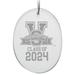 Mississippi Valley State Delta Devils Class of 2024 2.75" x 3.75" Glass Oval Ornament