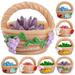 8 Pcs Desktop Decoration Durability Candy Gift Baskets Hamper Bonsai Resin