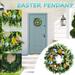 Gyedtr Home Decor Easter Decorations Indoor Simulation Easter Wreath Wall Hanging Door Hanging Easter Decoration Garland Family Living Room Easter Decorations For The Home On Clearance