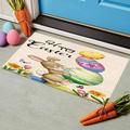 Easter Bunny Mat Outdoor - Durable Front Door Mat- Christmas Doormat Outdoor Entrance - Christmas Welcome Mats Outdoor - Christmas Outdoor Mat - Holiday Door Mats Outdoor and Door Mats Indoor S