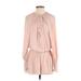 Ramy Brook Casual Dress - Mini High Neck Long sleeves: Pink Dresses - Women's Size Small