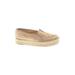 Sam Edelman Flats: Slip-on Platform Summer Tan Print Shoes - Women's Size 8 1/2 - Almond Toe