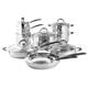 ProCook Gourmet Stainless Steel Cookware - Uncoated Cookware Set - 10 Piece