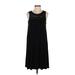 Ann Taylor LOFT Casual Dress - Party Crew Neck Sleeveless: Black Print Dresses - Women's Size Small
