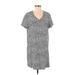 Velvet Heart Casual Dress - Shift V-Neck Short sleeves: Gray Dresses - Women's Size Small