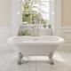 Traditional 1500 Freestanding Bath Double Ended Roll Top Legs Included White - White