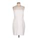 Banana Republic Factory Store Casual Dress - Sheath High Neck Sleeveless: White Solid Dresses - Women's Size 10