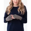 Celtic & Co. Wool Fingerless Gloves, Undyed Brown