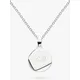 Kit Heath Personalised Sterling Silver Coast Facet Round Pendant Necklace, Silver