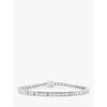 Milton & Humble Jewellery Second Hand Baguette Cut Diamond Tennis Bracelet, Dated London 2003