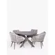 Royalcraft Aspen 4-Seater Garden Dining Table & Chairs Set, Grey