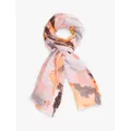 chesca Abstract Print Scarf, Blush