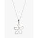 Andea Cut Out Flower Pendant Necklace, Silver