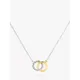 Melissa Odabash Crystal Hoop Pendant Necklace, Silver/Gold