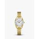 Rotary LB08013/01 Women's Ultra Slim Bracelet Strap Watch, Gold/White