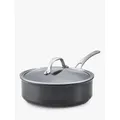 Anolon X Sear Tech Hard-Anodised Aluminium Non-Stick Saute Pan with Lid, 24cm