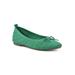 Women's Sashay Flat by White Mountain in Green Fabric (Size 9 1/2 M)