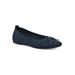 Women's Sashay Flat by White Mountain in Navy Fabric (Size 6 M)