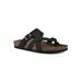 Women's Graph Sandal by White Mountain in Black Leather (Size 9 M)