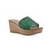 Women's Charges Sandal by White Mountain in Green Smooth (Size 11 M)