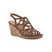 Women's Flaming Sandal by White Mountain in Tan Burnished Smooth (Size 8 1/2 M)