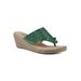 Women's Beaux Sandal by White Mountain in Green Smooth (Size 7 M)