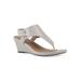 Women's All Dres Sandal by White Mountain in Eggshell Patent Smooth (Size 9 M)