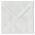 ColorSono White Laid Gummed 130mm Square Coloured White Envelopes. 100gsm FSC Sustainable Paper. 130mm x 130mm. Banker Style Envelope. 100