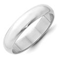 JewelryWeb 10k White Gold Solid Polished Engravable 5mm Half Round Band Ring Jewelry Gifts for Women - Ring Size: 4 to 14 9