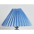 Slowmoose Yamato Style, Vintage Cloth - Muticolor Pleated Lampshades For Table Lamps Blue grid Dia 30cm H18cm