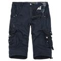 Allthemen Mens Summer Cargo Shorts Outdoor Daily Shorts Navy Blue EU 36