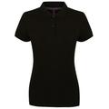 Henbury Womens/Ladies Micro-Fine Short Sleeve Polo Shirt Navy S