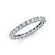 JewelryWeb 14k White Gold 2mm CZ Cubic Zirconia Simulated Diamond Eternity Band Ring Jewelry Gifts for Women - Ring Size: 5 to 9