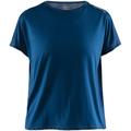 Craft Womens Eaze Short Sleeve Ringer Tee Blue M