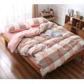 Slowmoose Washed Cotton Yarn Dyed, Bed Sheet Quilt Cover Pillowcase Washed Cotton-7 1.5(4PCS) / Set