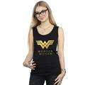 Absolute Cult DC Comics Women's Wonder Woman 84 Golden Logo Vest White Small