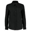 Kustom Kit Womens/Ladies Workplace Long Sleeve Oxford Blouse Black 28 UK