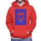 Back to the Future Delorean 35 Red Headlights Men's Hooded Sweatshirt X-Large