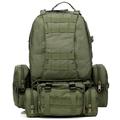 GreenZech 50L military nylon outdoor sports rucksack backpack for camping hiking etc Army green