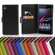 Cadorabo Sony Xperia Z1 Cover Case - with structure and card slots KING'S BLUE