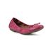 Women's Sunnyii Flat by White Mountain in Pink Smooth (Size 9 1/2 M)