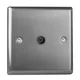 Varilight 1-Gang Tv Socket Co-Axial Brushed Steel