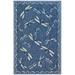 Liora Manne Carmel Dragonfly Indoor/Outdoor Rug 23"X7'6" by Brylane Home in Navy (Size 39" X 59")