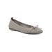 Women's Sashay Flat by White Mountain in Gold Fabric (Size 6 1/2 M)